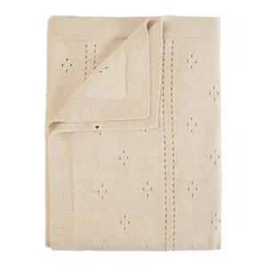 BIBS Knitted Blanket Pointelle Ivory