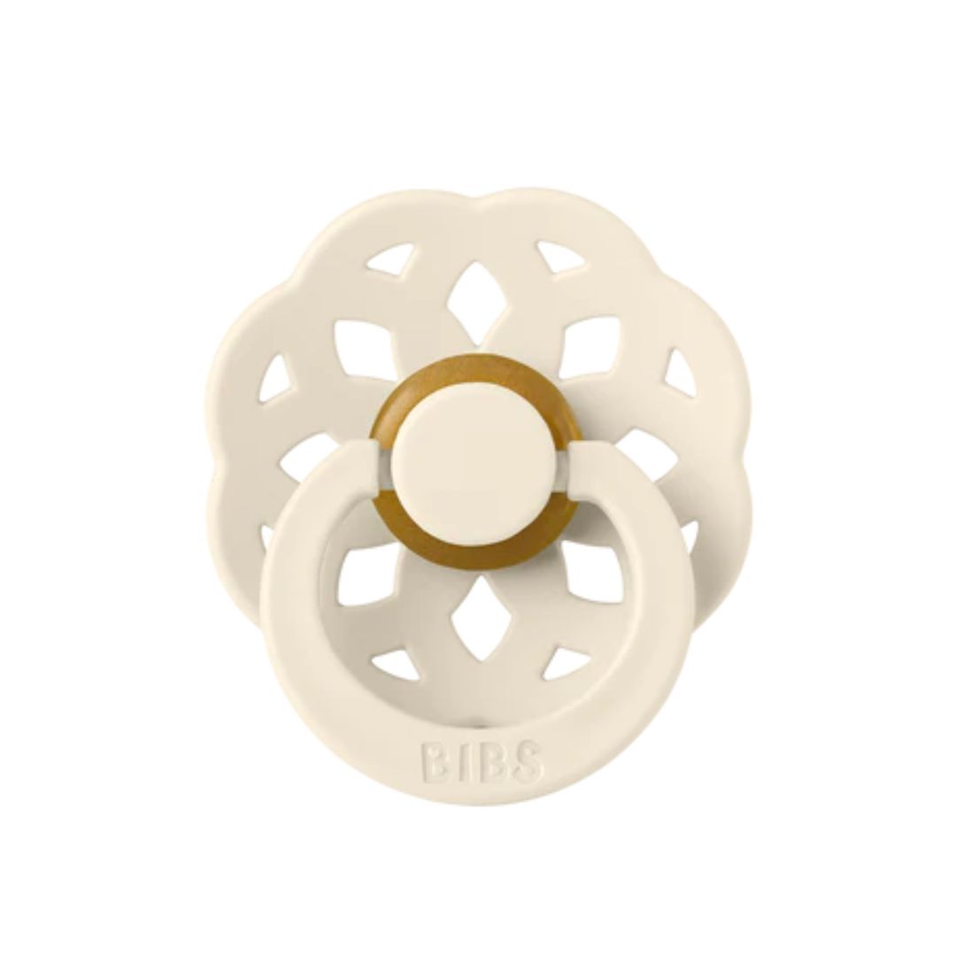 BIBS Pacifier Boheme - Round Nipple 0-6 Months - Ivory