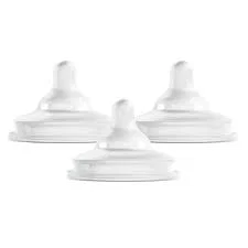 NURSH Curve Silicone Nipples 3pk - Medium Flow