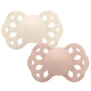 Bibs Pacifier lnfinity Anatomical 6-18 Months - Ivory/Blush