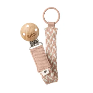 BIBS Pacifier Clip Blush/Ivory