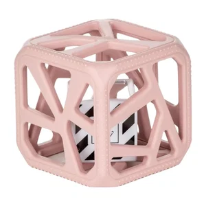 Chew Cube - Silicone Teether Rattle - Mauve