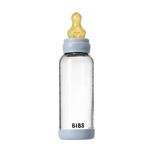 Baby Glass Bottle Set 8oz Latex - Baby Blue