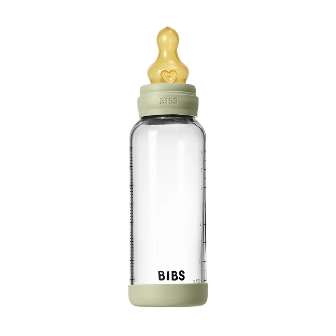 Baby Glass Bottle Set 8oz Latex - Sage
