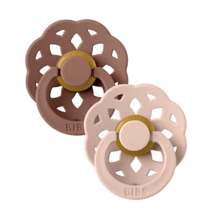 Bibs Pacifier Boheme 6-18 Months - Woodchuck/Blush