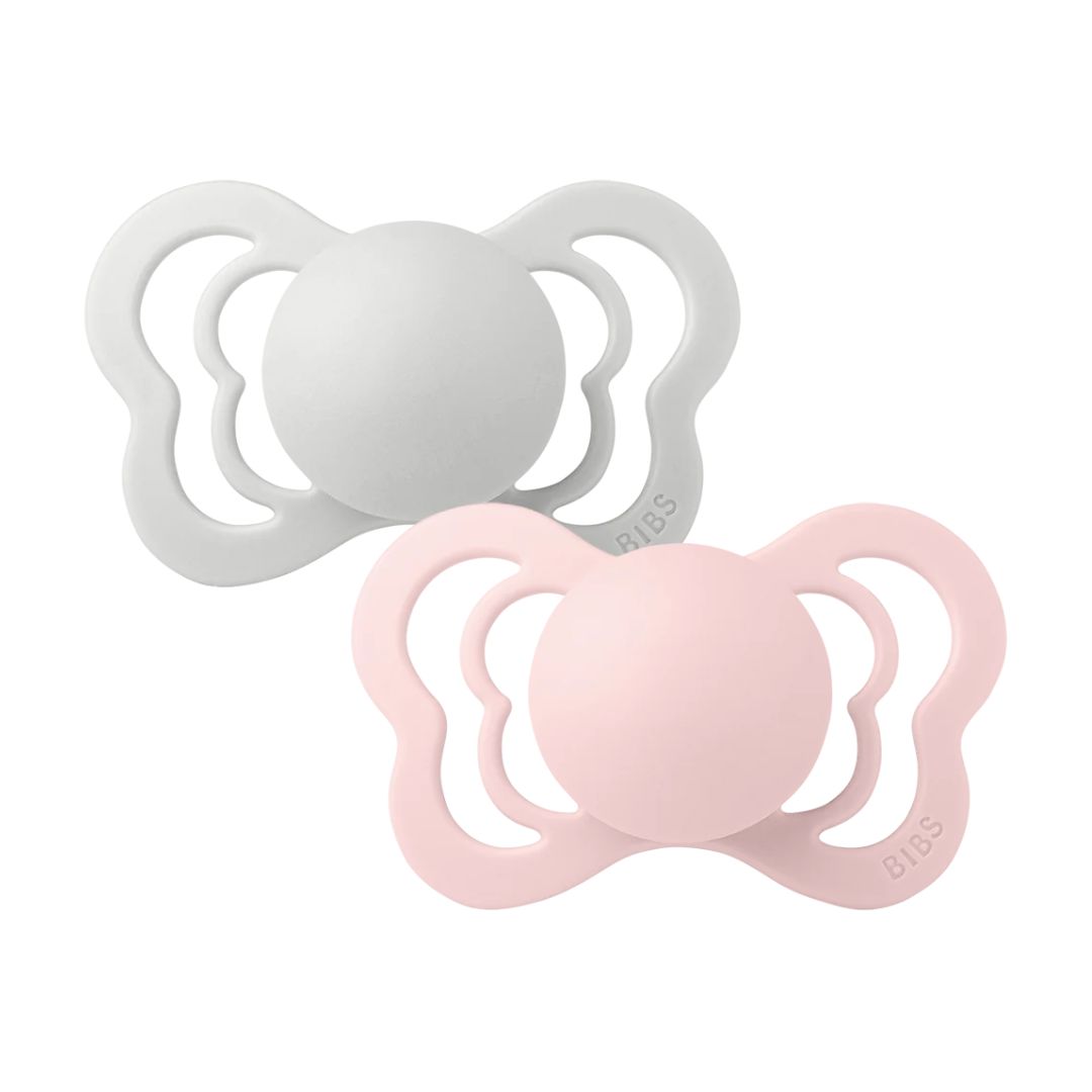 Bibs Pacifier Couture Anatomical 6-18 Months - Haze/Blossom