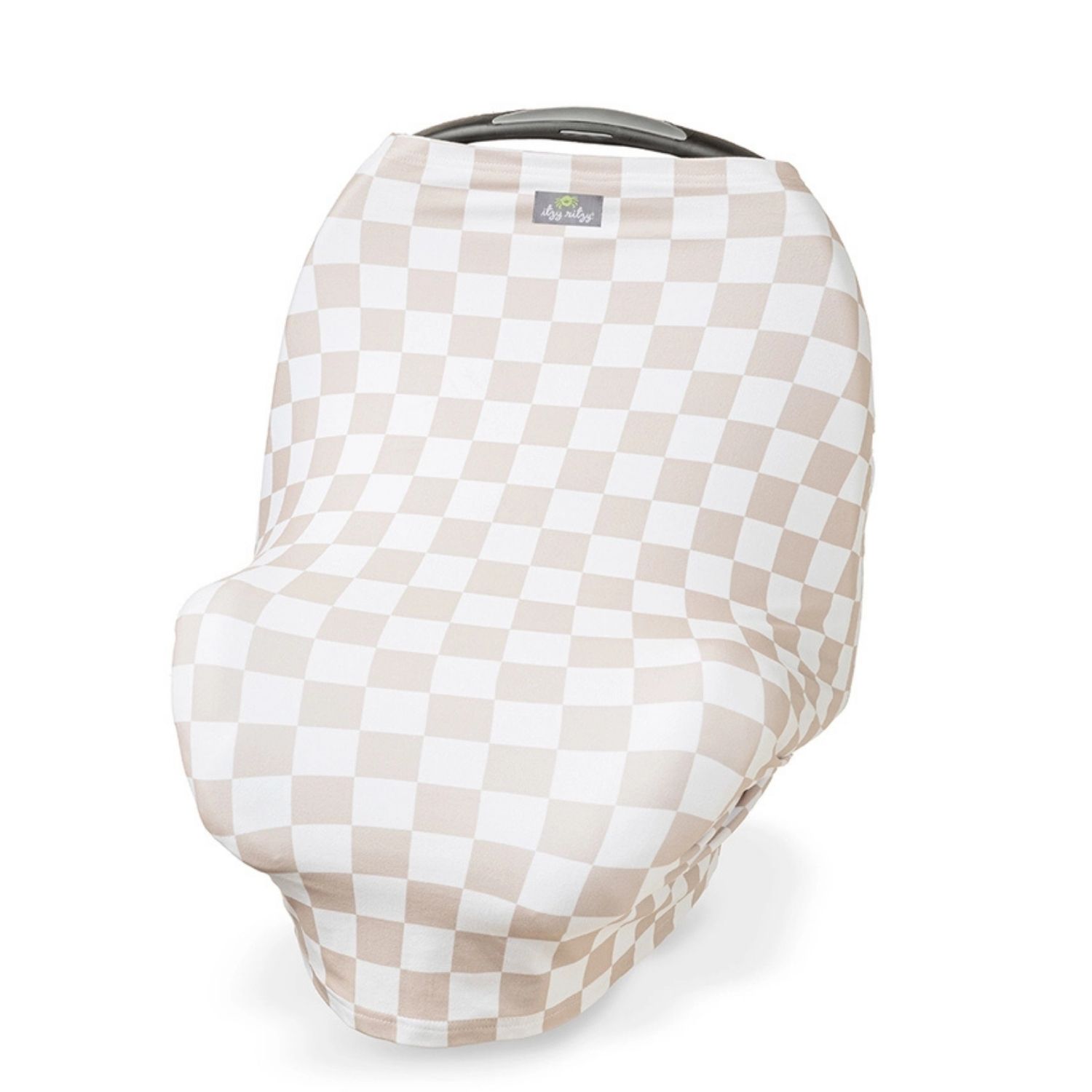 Image of Mom Boss® 4-in-1 Multi-Use Cover – Taupe Checkerboard