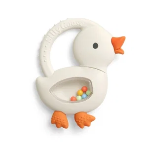 Bitzy Shake Goose Silicone Teether with Rattle