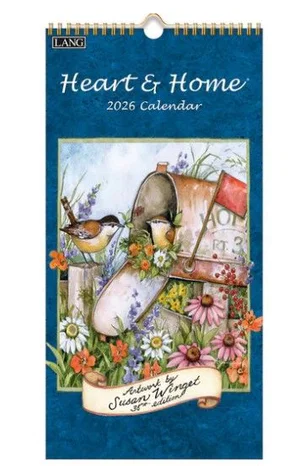 2026 Vertical Wall Calendar - Heart And Home