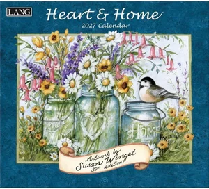 2027 Calendar Heart and Home
