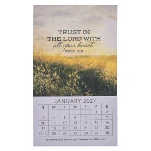 2027 Mini Magnetic Calendar Trust In The Lord Prov. 3:5