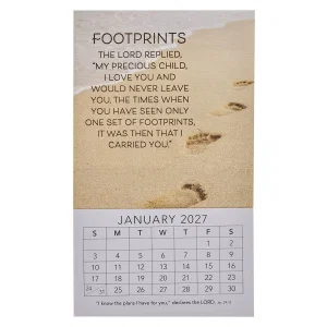2027 Mini Magnetic Calendar Footprints In The Sand