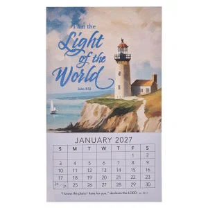 2027 Mini Magnetic Calendar Light Of The World John 8:12