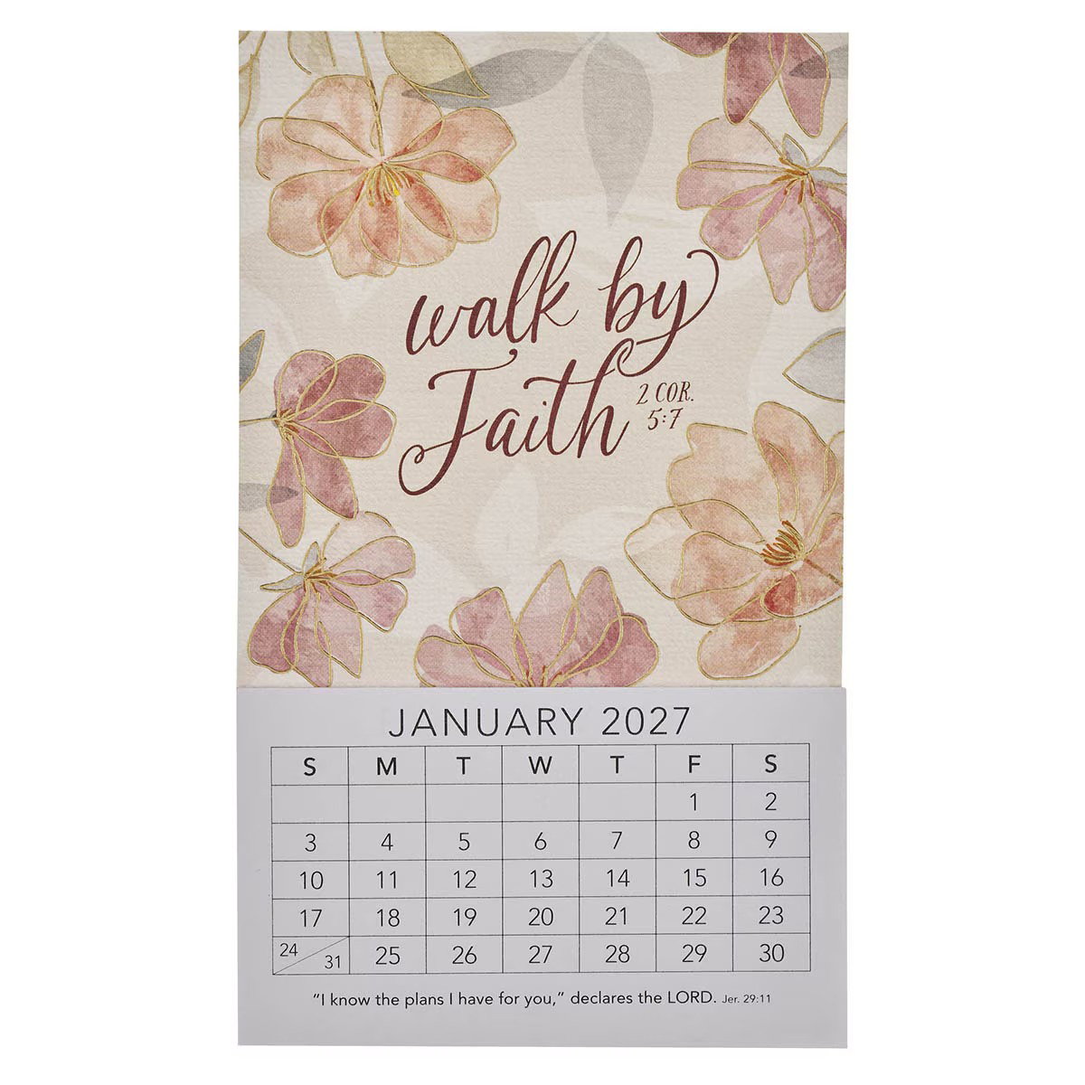 Image of 2027 Mini Magnetic Calendar Walk By Faith 2 Cor 5:7