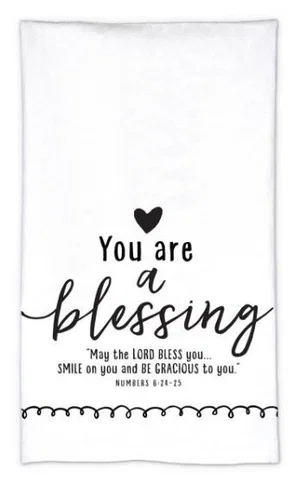 Tea Towel - You Are A Blessing - White