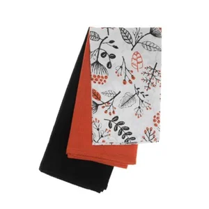 3 Pk Kitchen Towel Set - Persimmon