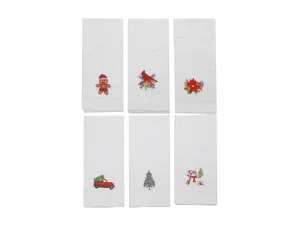 Embroidered White Waffle Kitchen Towel (Assorted)