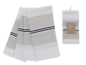 Block Stripe Napkins Set of 4 Cream/White