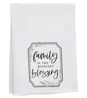 Family Greatest Blessing Tea Towel