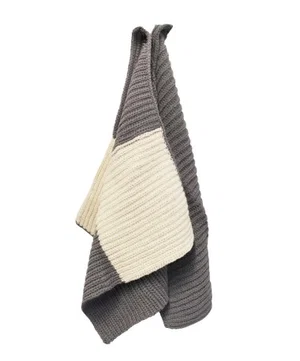 Set of 2 Cloth Grey/Cream
