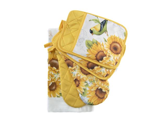 5 pc Kithcen Set Finch on Sunflower