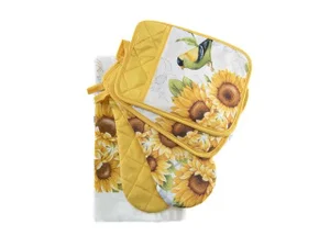 5 pc Kithcen Set Finch on Sunflower