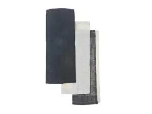 Dish Towel Set of 3 Block Print Black