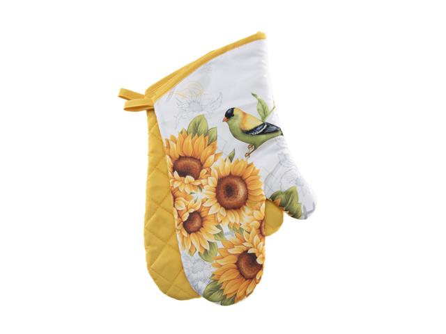 Oven Mitts 2 Pc - Finch on Sunflower