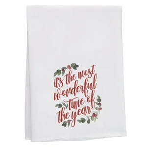 Wonderful Time Holly Tea Towel