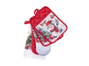 5pc Kitchen Set Snowmen with Tree