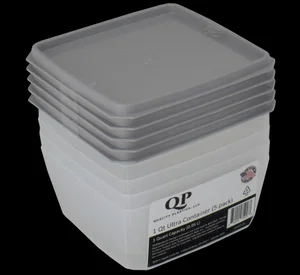 Ultra Square Freezer Container 1 Qt (5pack)