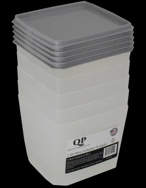 Ultra Square Freezer Container 2 Qt (5pack)