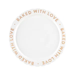 Ceramic Gold Foil Cake Plate - Baked With Love