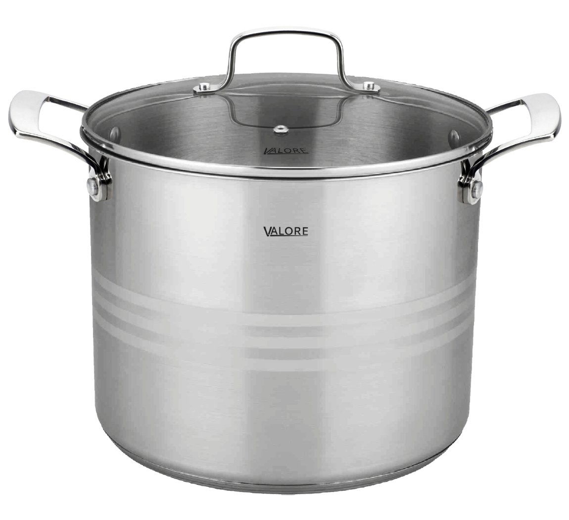 Valore Stock Pot 12 qt 5 ply
