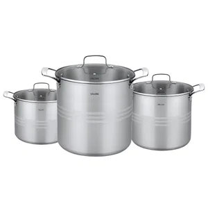 Valore Stock Pot Set 12 qt,16 qt, 24 qt 5 ply