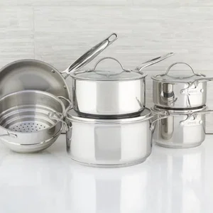 Meyer Nouvelle Stainless Steel 10-Piece Set, Made in Canada