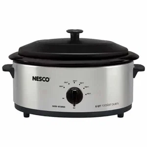 Roaster Oven Nesco 6 qt Oval Stainless Steel Shell