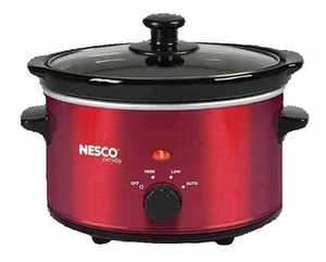 Slow Cooker 1.5qt Analogue Red Metallic
