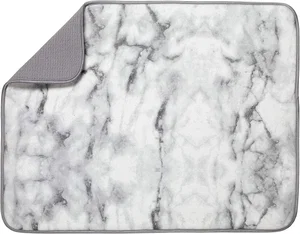 Microfiber Dish Drying Mat - L Marble - 16"x18"