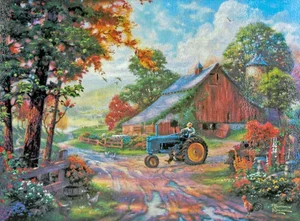 Glass Cutting Board Thomas Kinkade Summer's Heritage