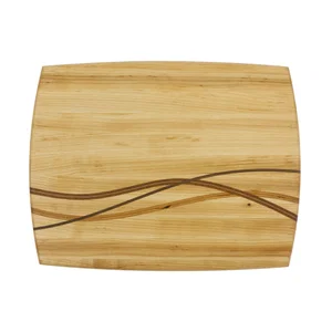 Wave String Inlay Cutting Board - Hard Maple