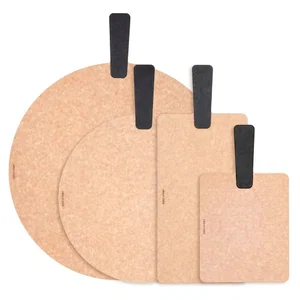 Cutting Board Natural with Slate Handle 14" Round -