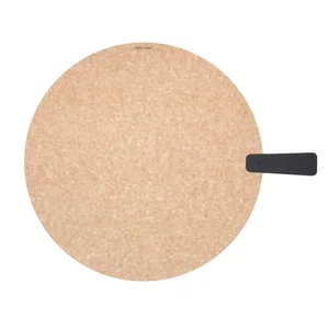 Cutting Board Natural with Slate Handle 17.5" Round -