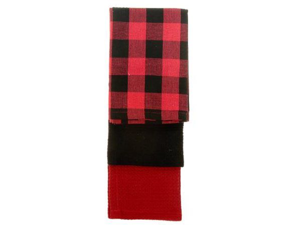 Image of 3 Pc Dish Cloth Set – Red Buffalo