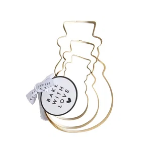 Gold Cookie Cutter Set - Snowman - Set of 3