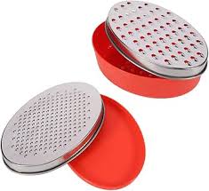 Oval Grater 4 pc Set Red