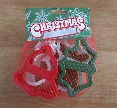 Image of Plastic Cookie Cutter 4 pk Christmas