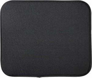 Dish Drying Mat XL Black 16" X 18"