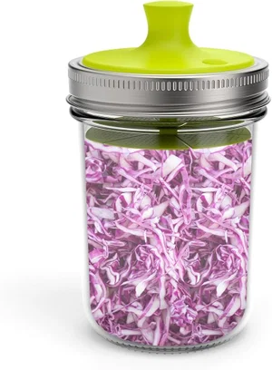 Fermenting Lid for Wide Mouth Jar Green