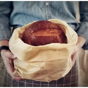 Beeswax Lined Fold Down Reusable Bread Bag